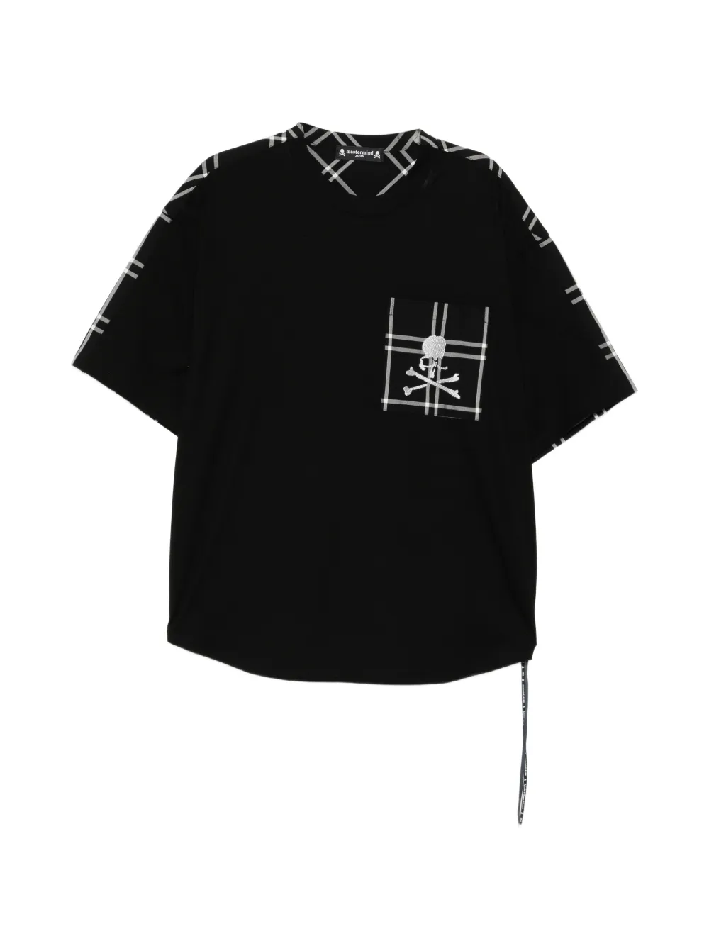 Mastermind Japan Kariertes T-Shirt - Schwarz