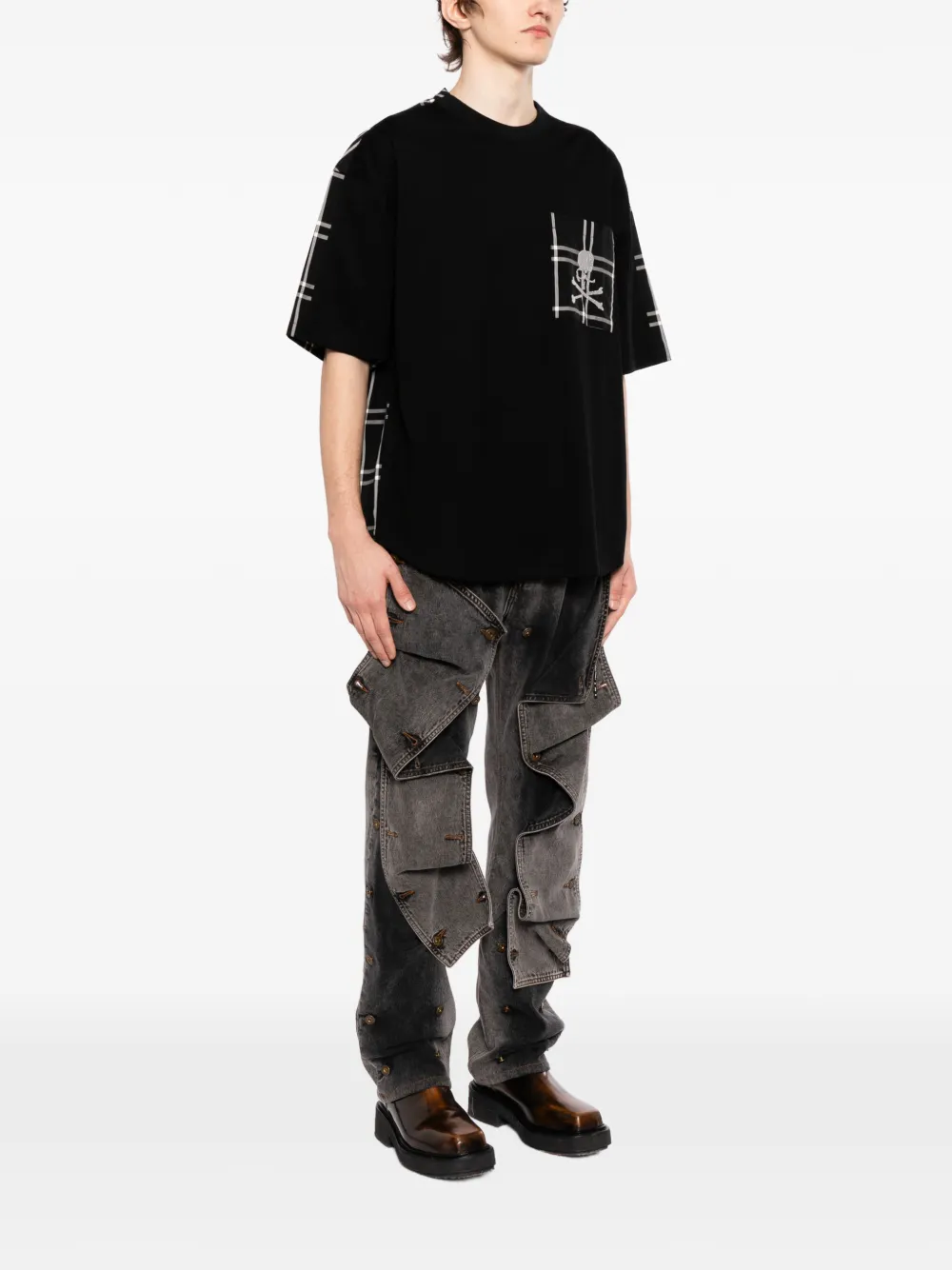  Mastermind Japan Plaid T-shirt - Black 