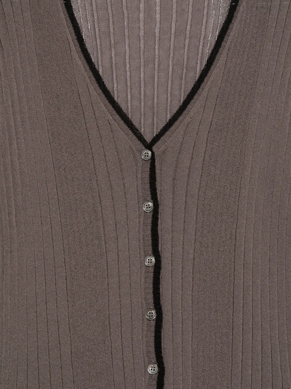 Roberto Collina Geribbeld vest Grijs