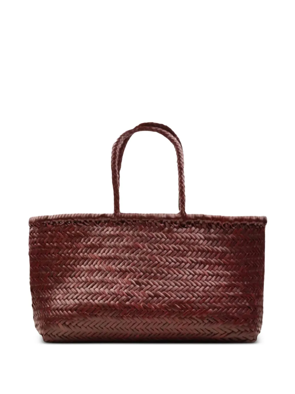 DRAGON DIFFUSION braided-handle tote bag - Rosso