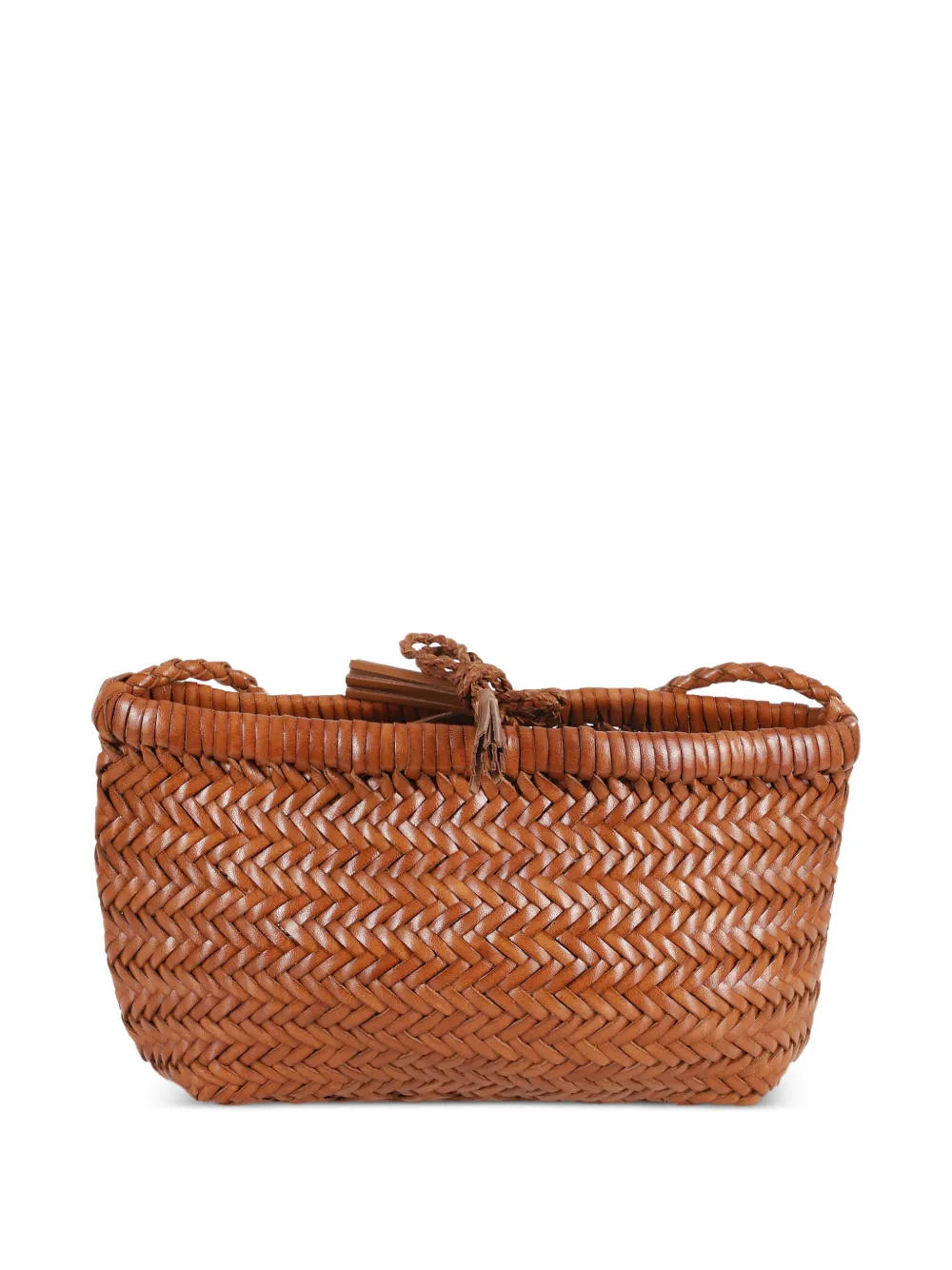 DRAGON DIFFUSION Minsu woven cross body bag - Marrone