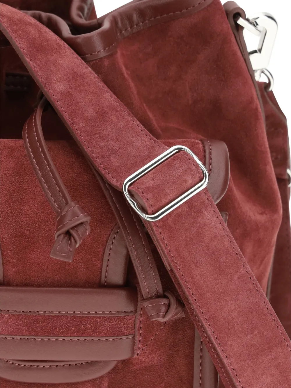 Pierre Hardy Alpha suède maxi bucket-tas met klepzak Rood