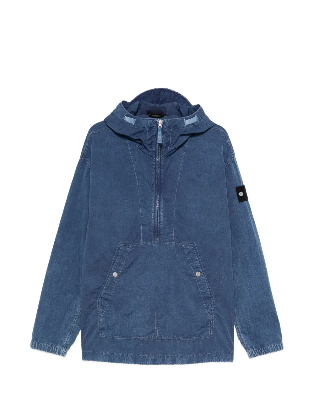 Stone Island Compass-badge hooded jacket - Blu