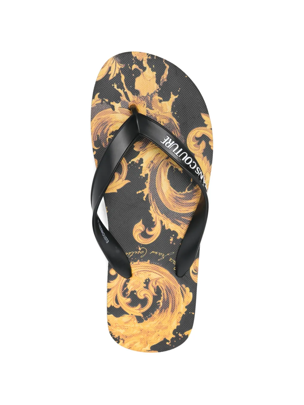 Versace Jeans Couture Teenslippers met logodetail Zwart
