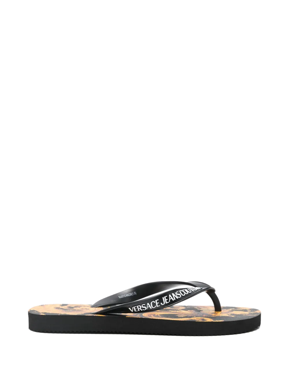 Versace Jeans Couture Teenslippers met logodetail Zwart