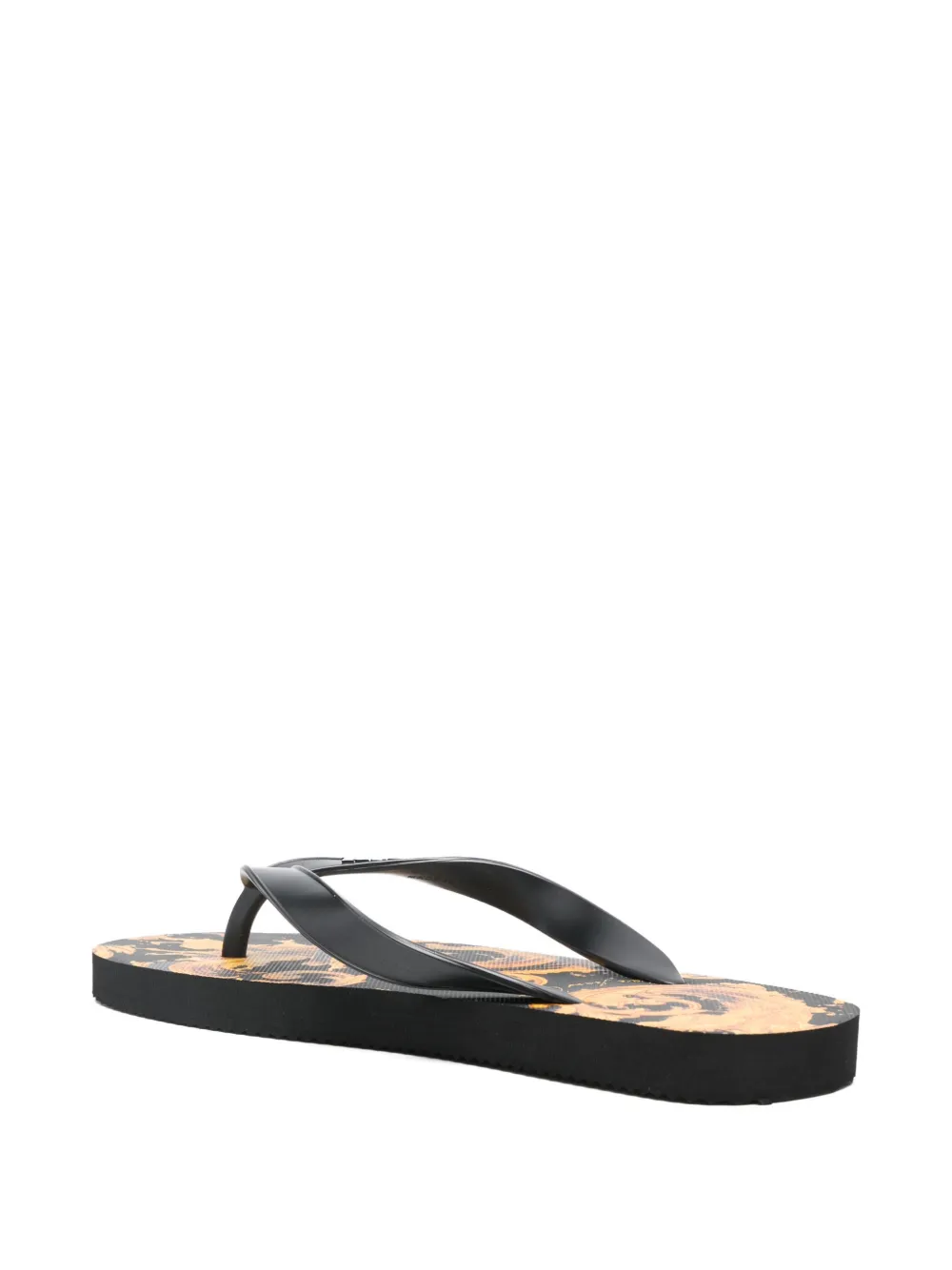 Versace Jeans Couture Teenslippers met logodetail Zwart