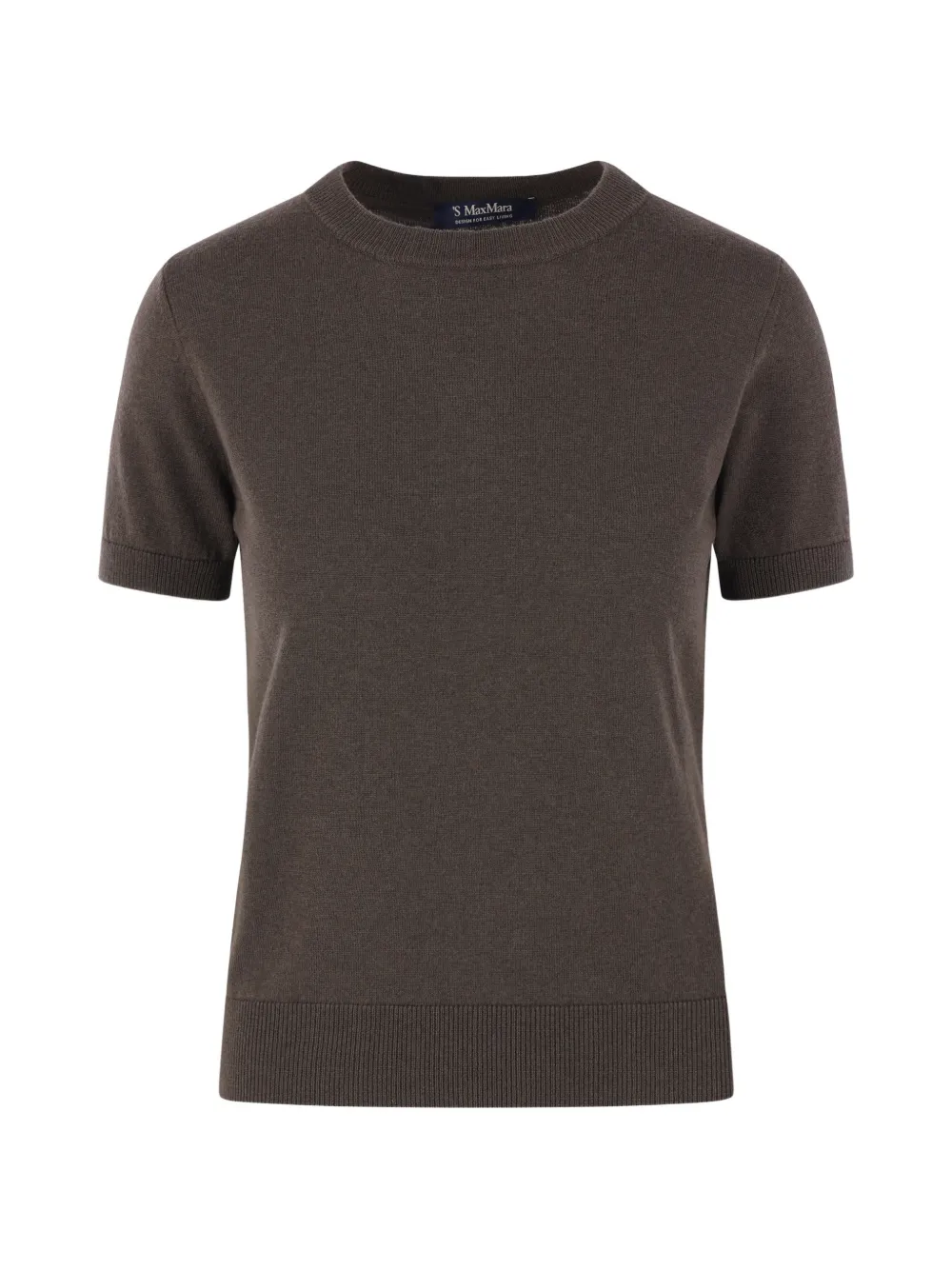 'S Max Mara short-sleeve knitted wool T-shirt - Verde