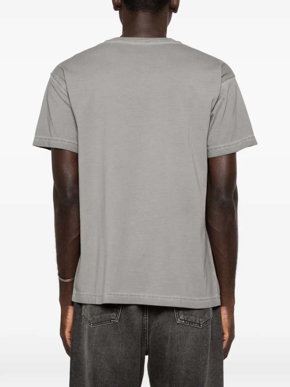 Diesel T-Norm-T7 T-shirt met logodetail Grijs