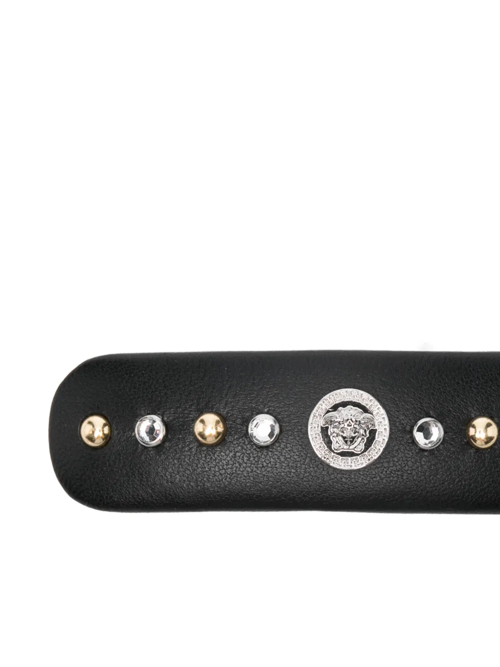  Versace Embellished Hair Clip - Black 