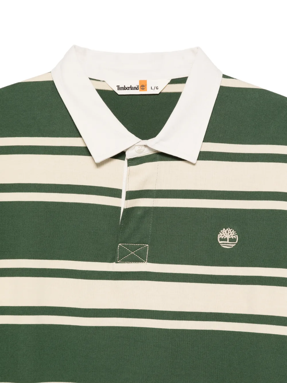 striped logo polo shirt