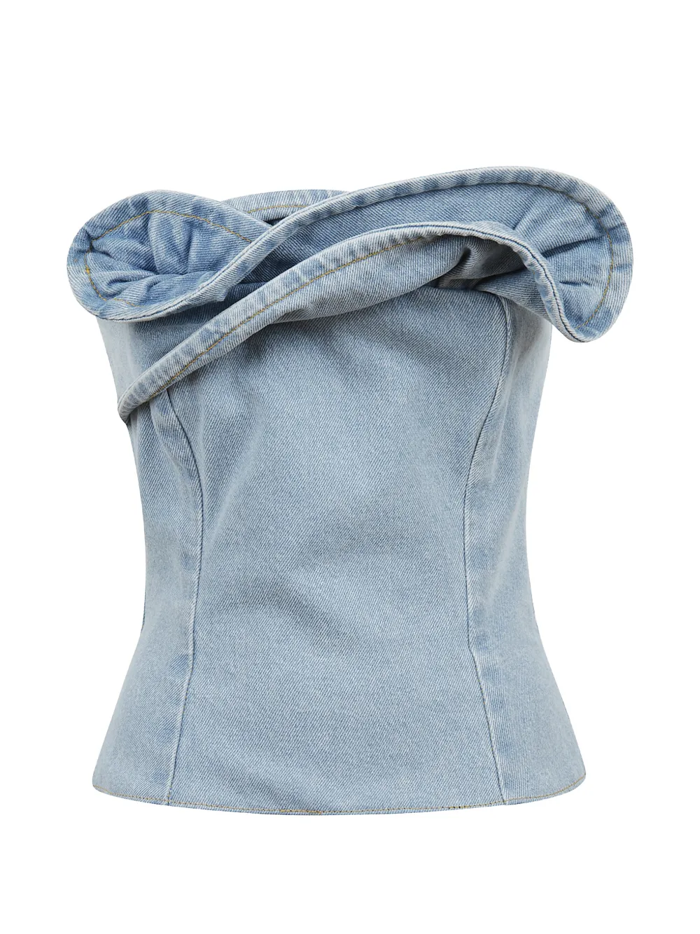 Magda Butrym bow zip blouse - Blu