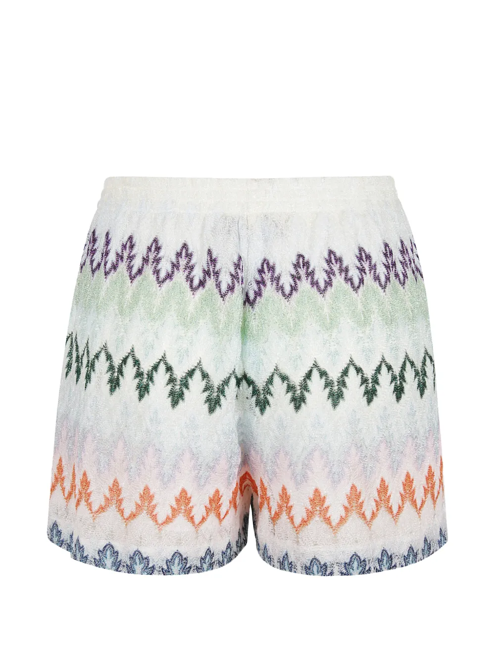 Missoni Veelkleurige shorts met zigzag-patroon Wit