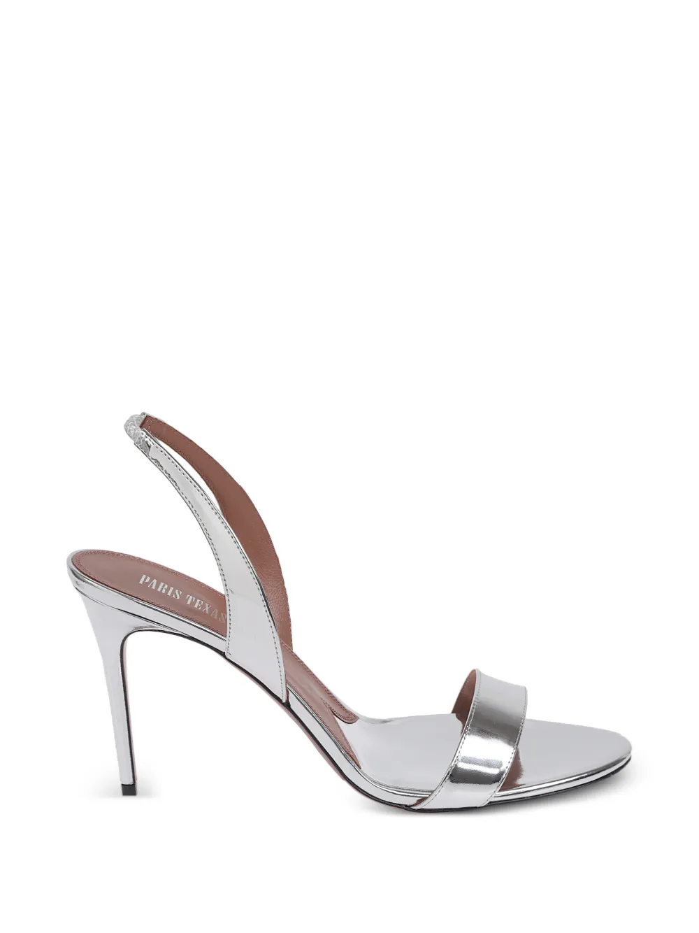 Paris Texas Vera metallic slingback sandals - Argento