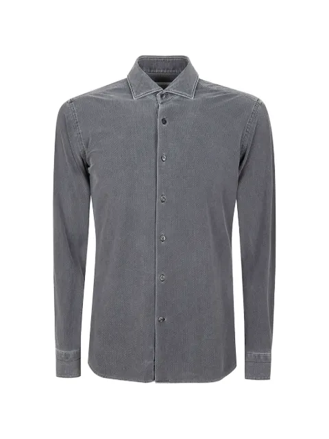 Tintoria Mattei piqué-weave long-sleeve shirt