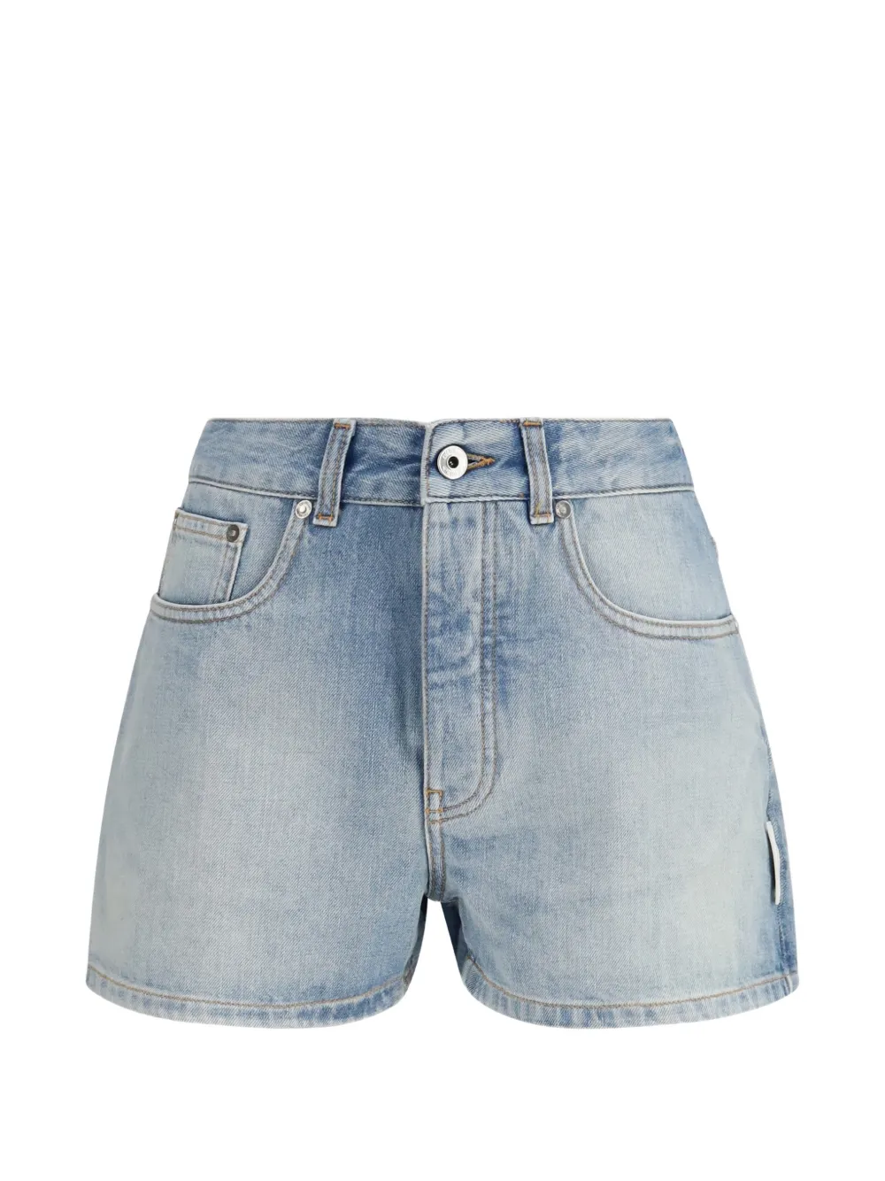 Off-White Doll bleached arrow denim shorts - Blau