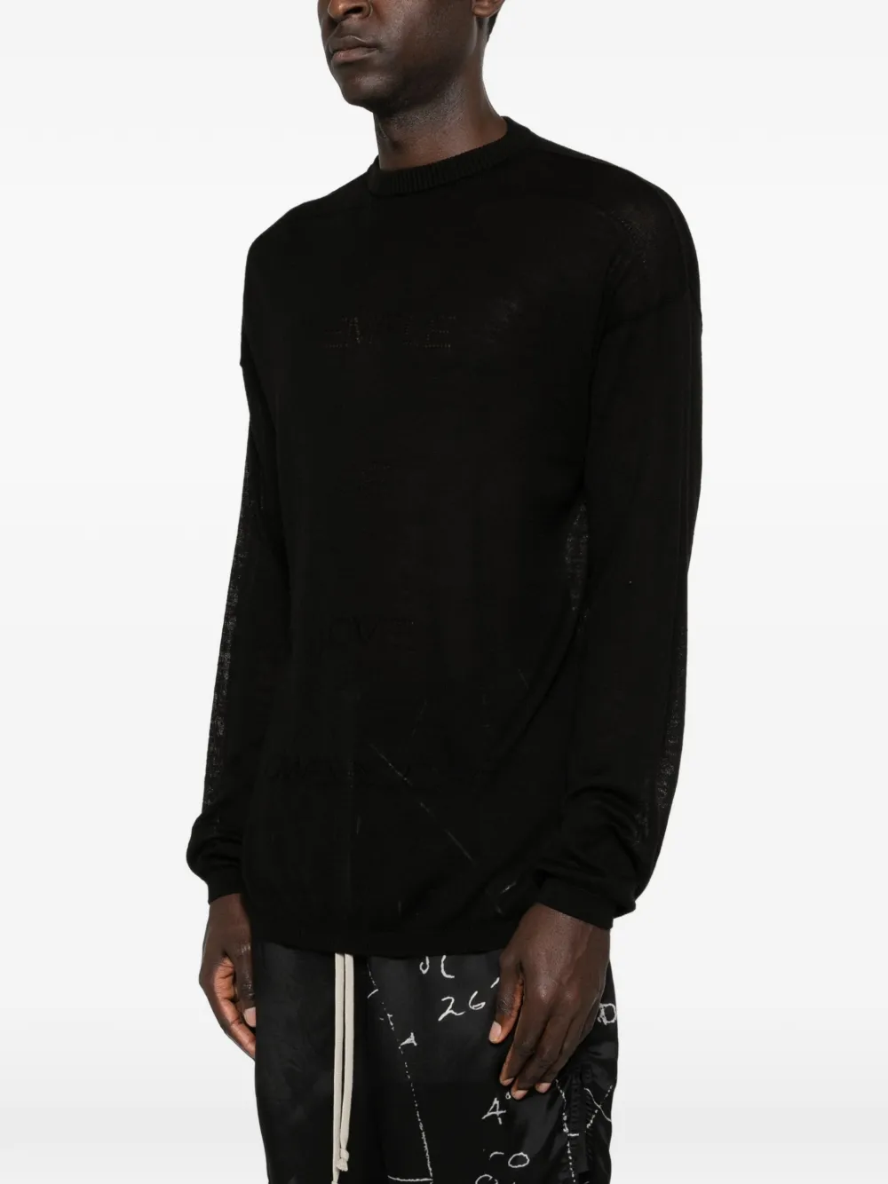  Rick Owens Crew-neck Sweater - Black 