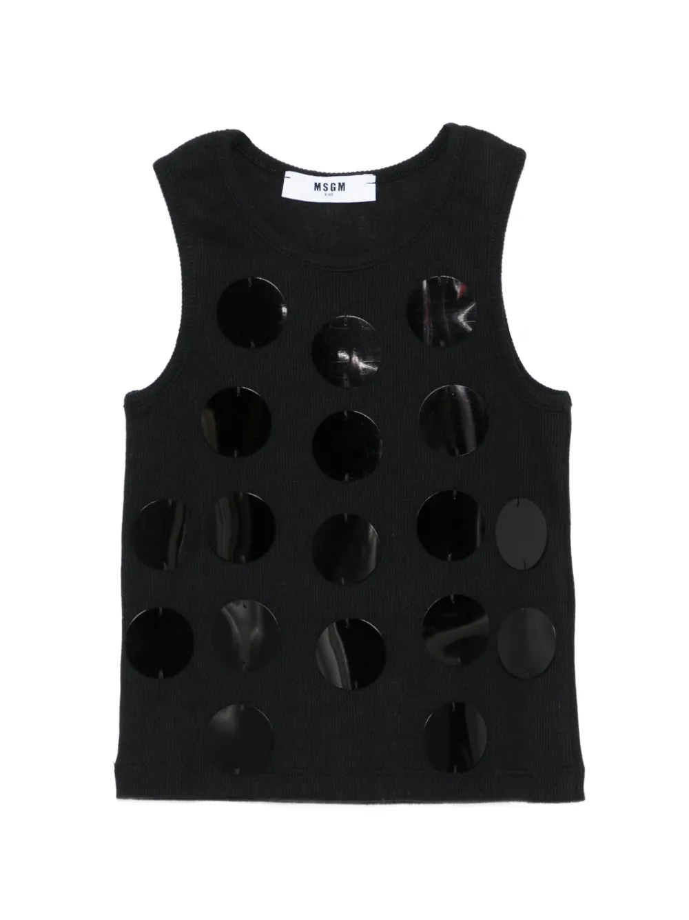 MSGM Kids ribbon tank top - Nero