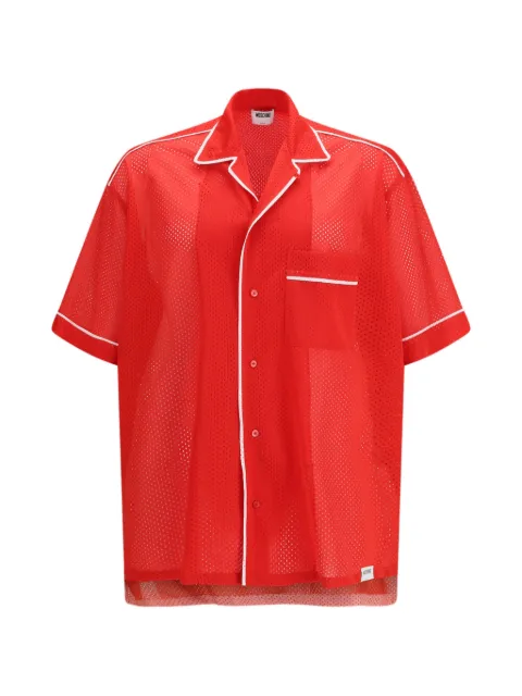 Moschino contrast-piping pocket shirt