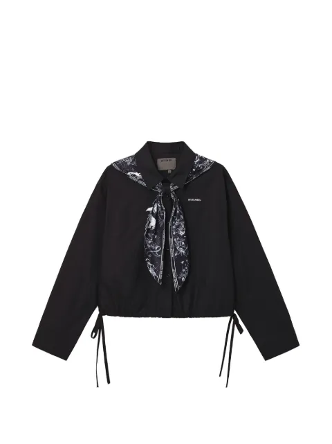 Musium Div. printed-scarf cotton jacket