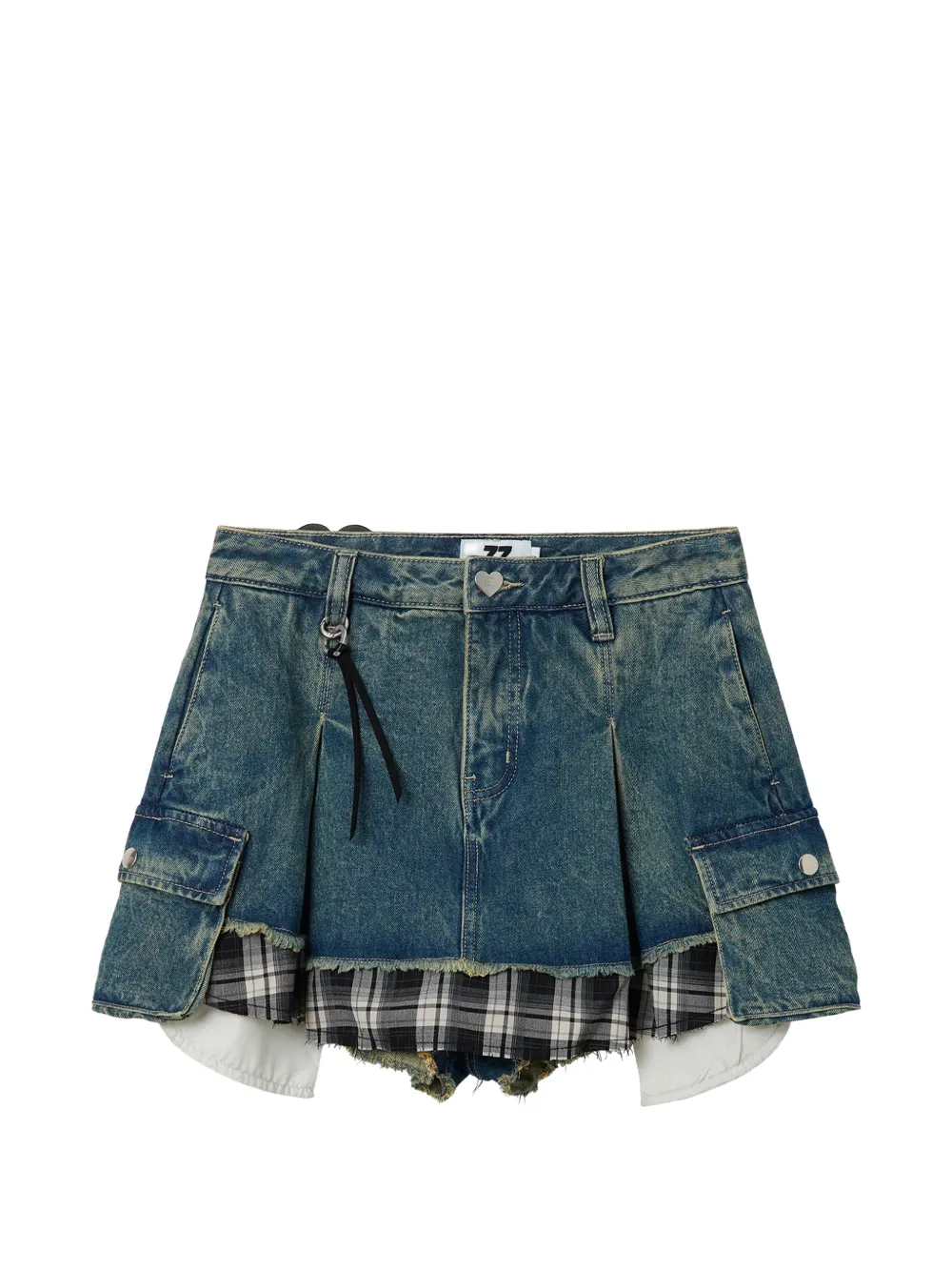 izzue Cargo corti con pieghe - Blu