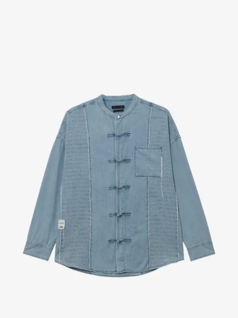 FIVE CM camisa con bolsillo y cuello mandarín
