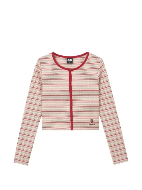 FINGERCROXX 条纹搭扣上衣