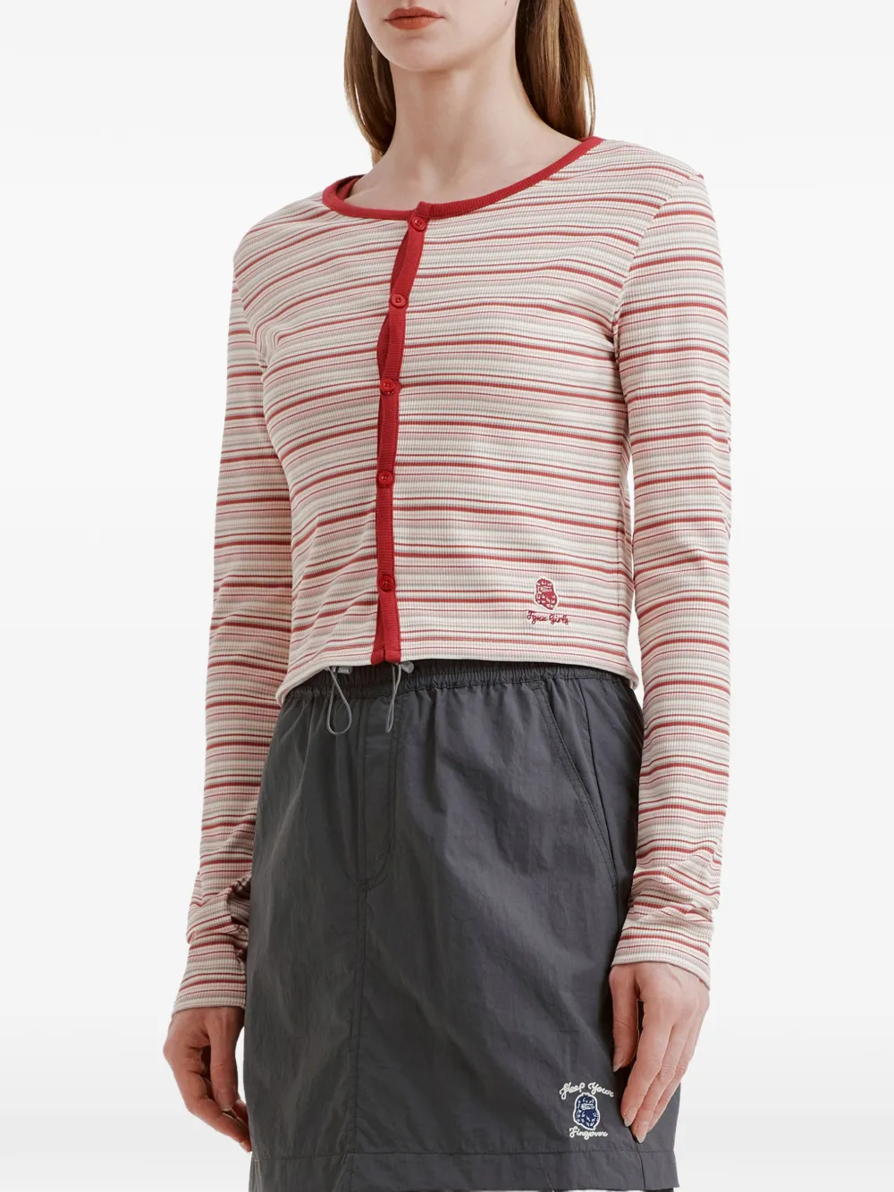 Striped Buttoned Top