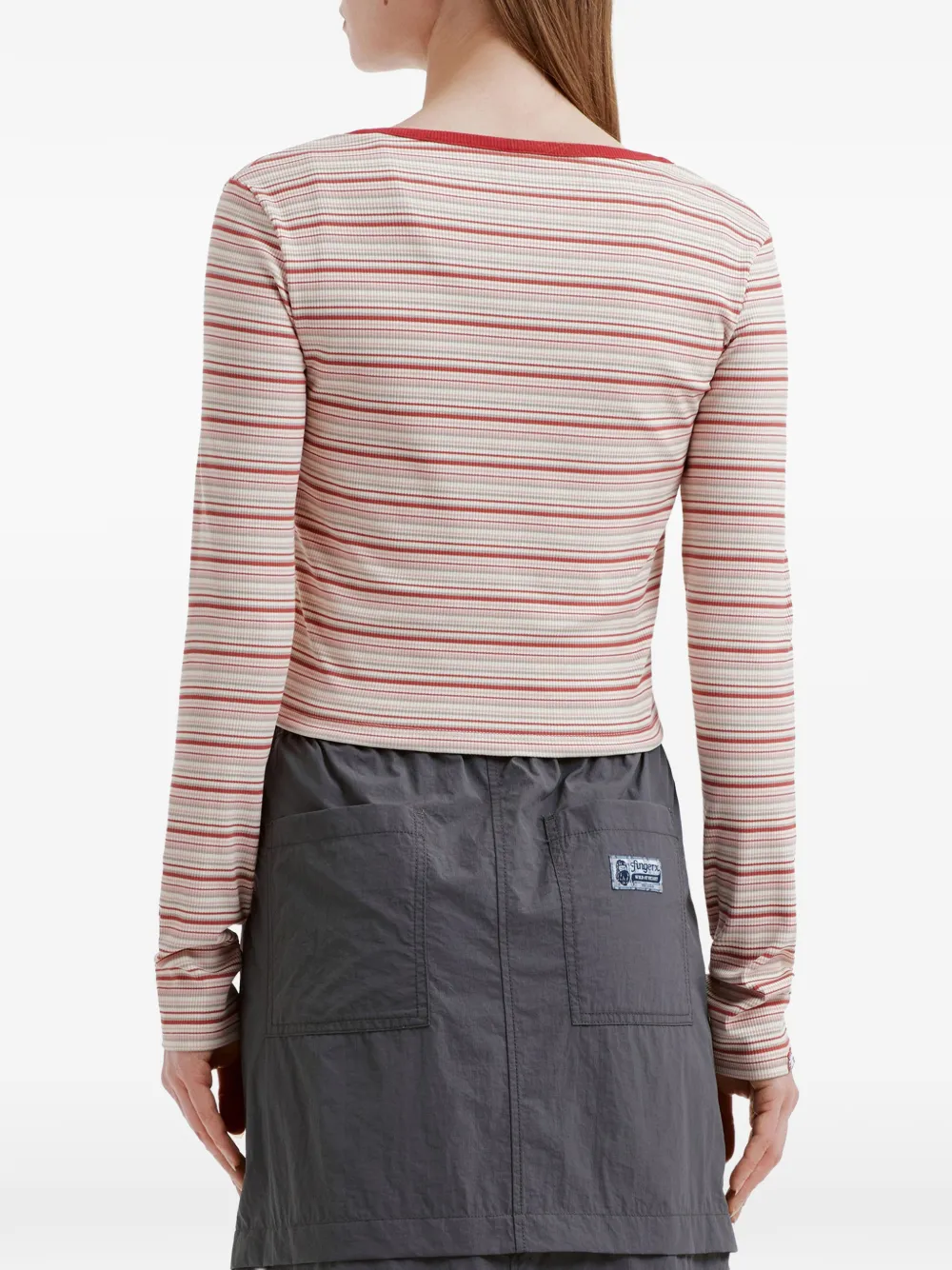 Striped Buttoned Top