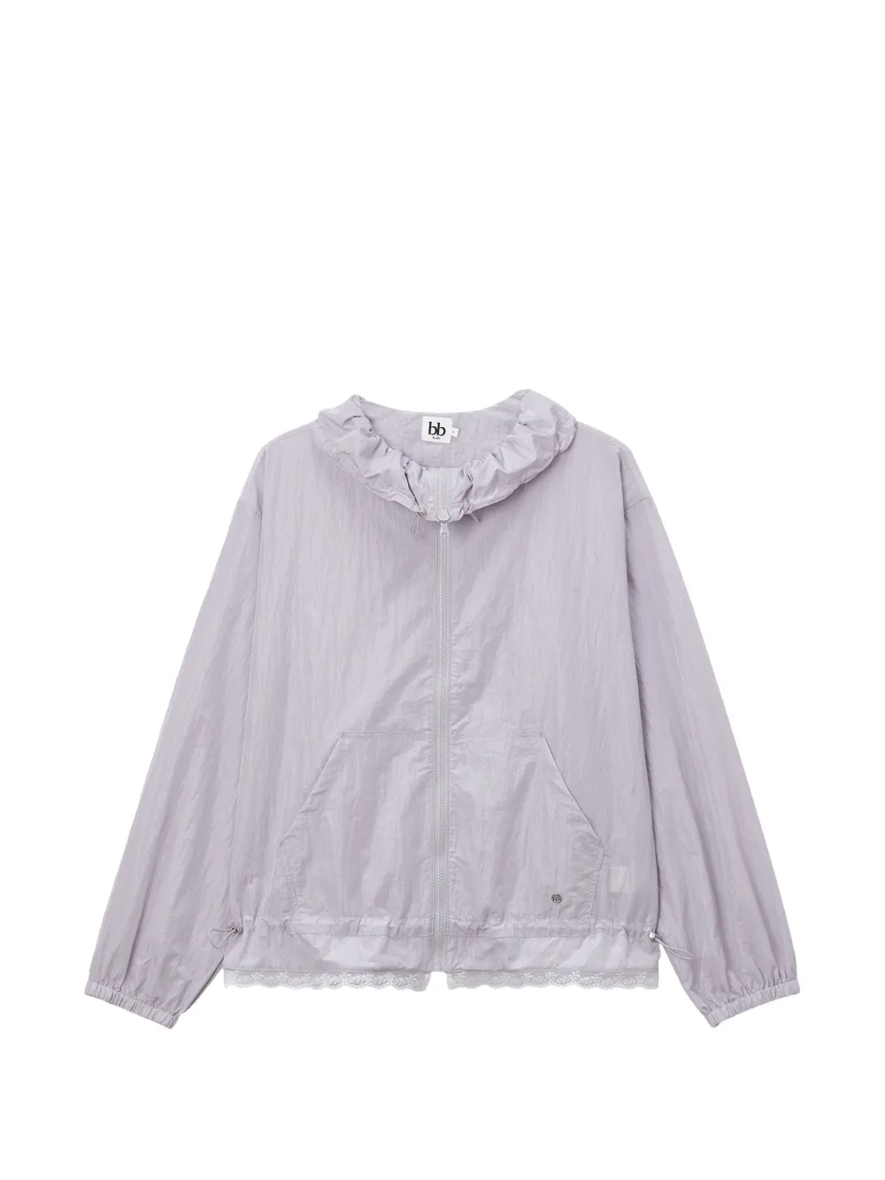 b+ab ruffled lace cotton jacket - Purple