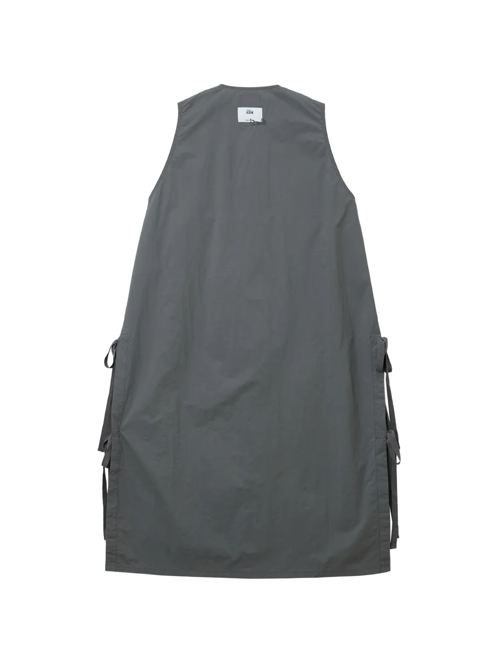  Izzue Pockets Tie-detail Midi Dress - Grey 