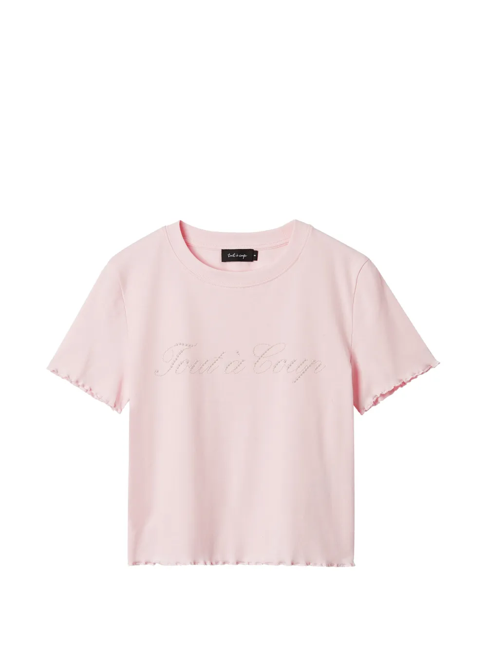 tout a coup T-shirt con ruches - Rosa