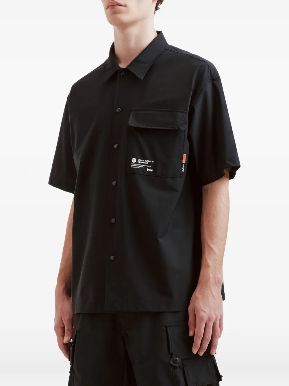 izzue Poloshirt met klepzak Zwart