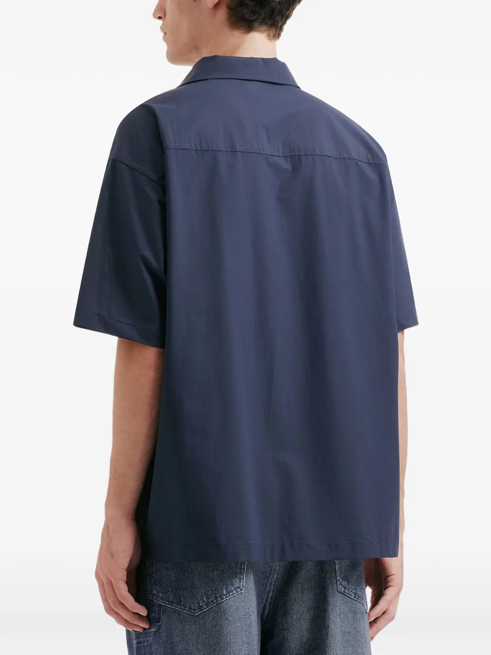 izzue Overhemd met korte mouwen en zak Blauw