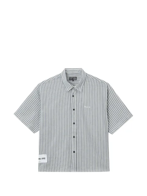 izzue striped button-fastening shirt