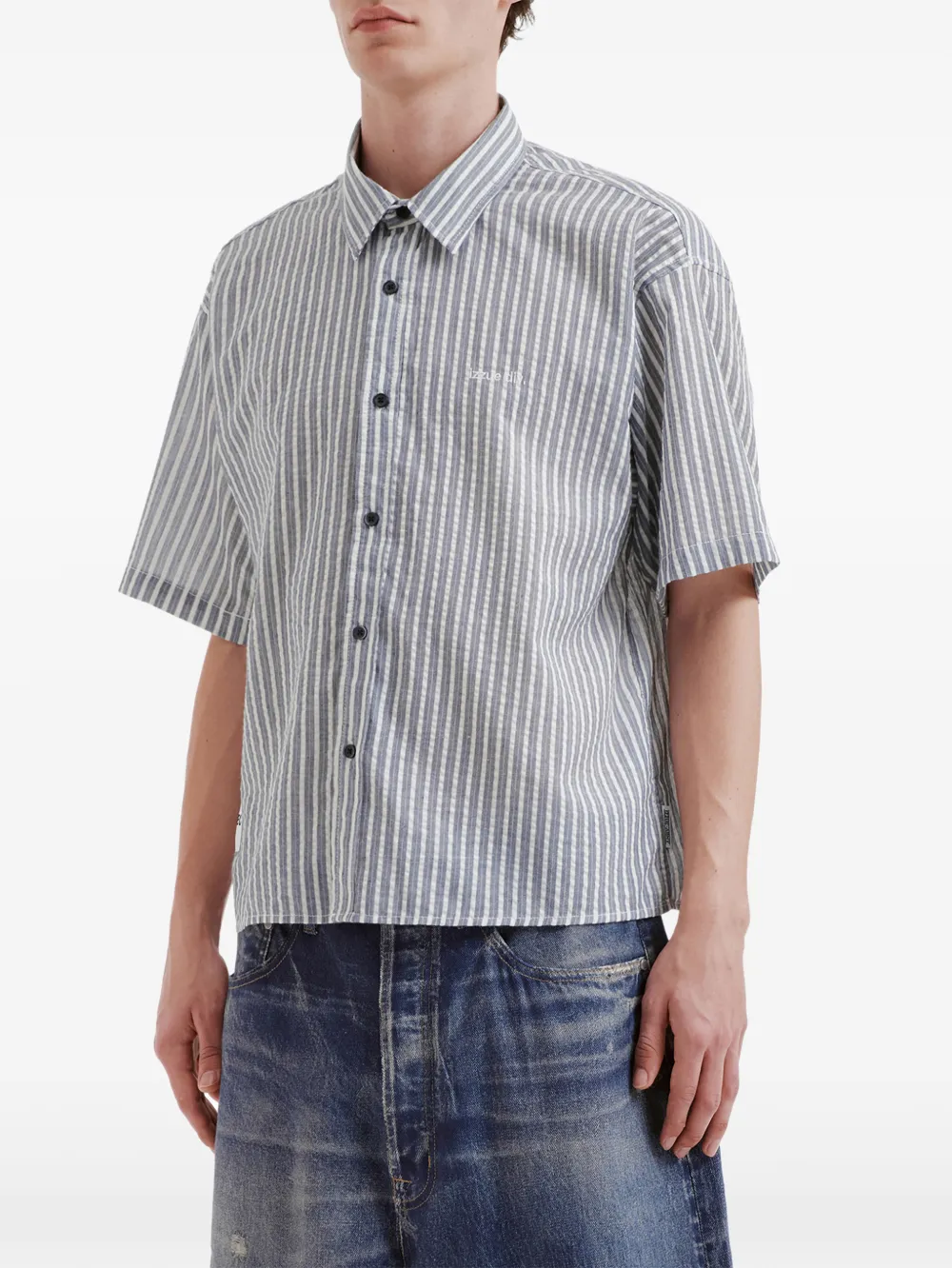  Izzue Camicia A Righe - Blu 