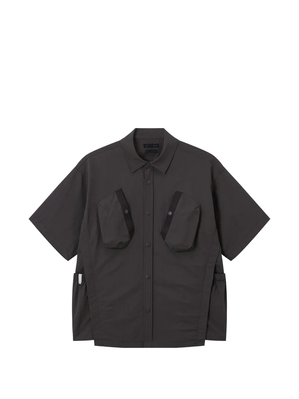 FIVE CM Camicia a maniche corte con taschino - Grigio