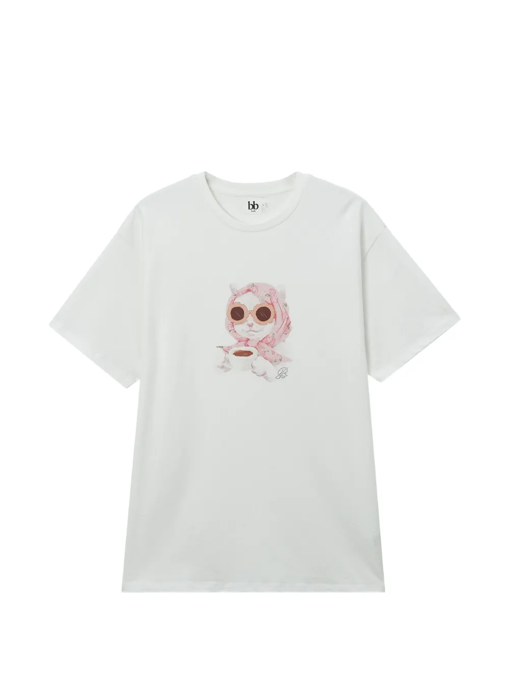 b+ab T-shirt con stampa - Bianco