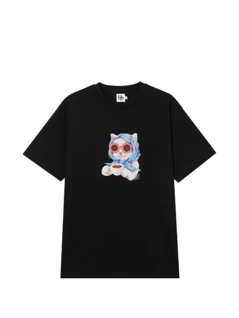 b+ab cat-graphic T-shirt
