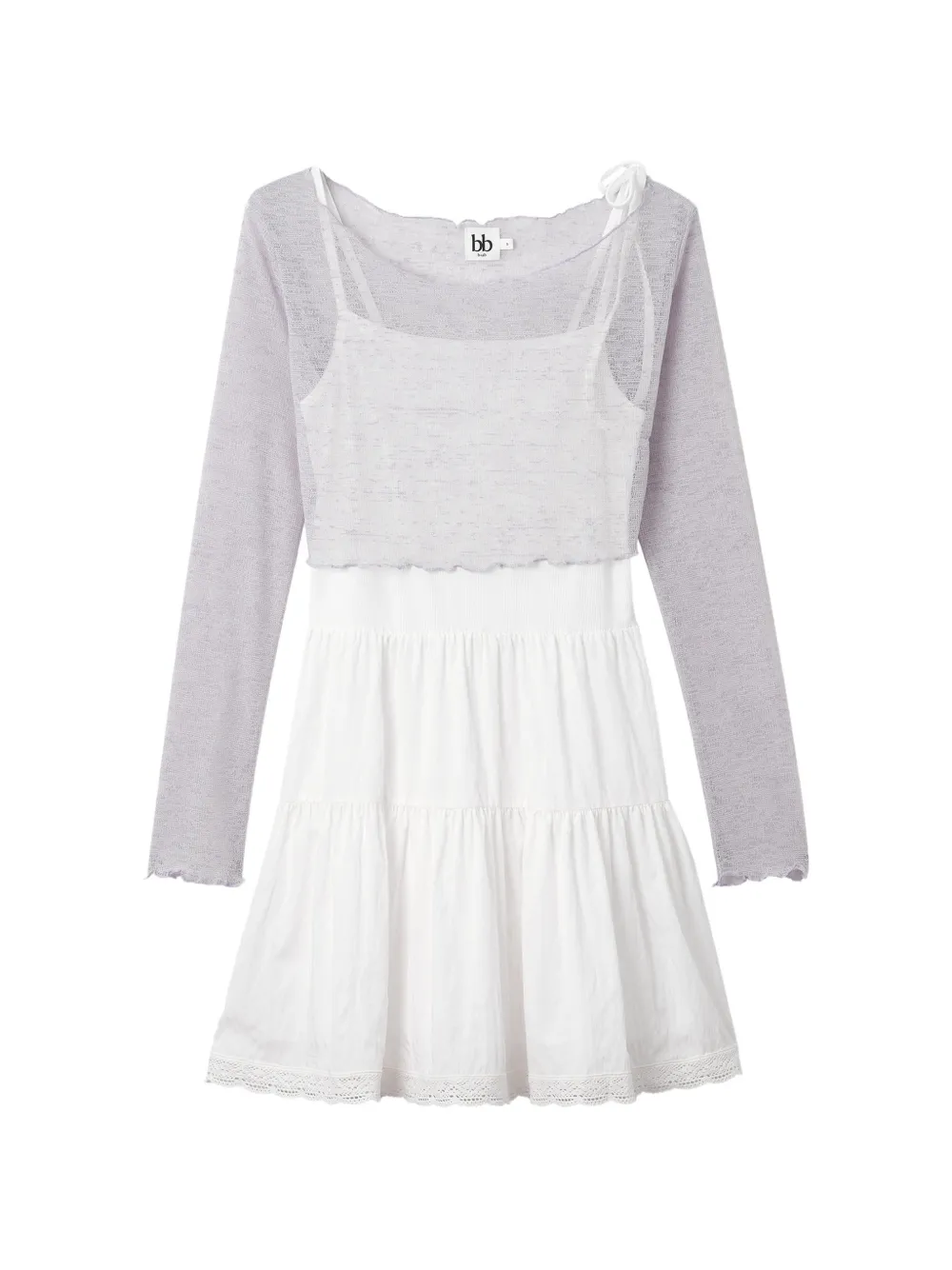 b+ab Abito corto smanicato - Bianco