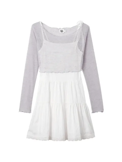 b+ab lace-detail sleeveless mini dress