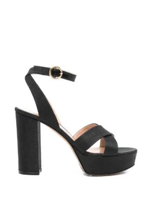 Gianvito Rossi Crossover Platform Sandals | Black | FARFETCH
