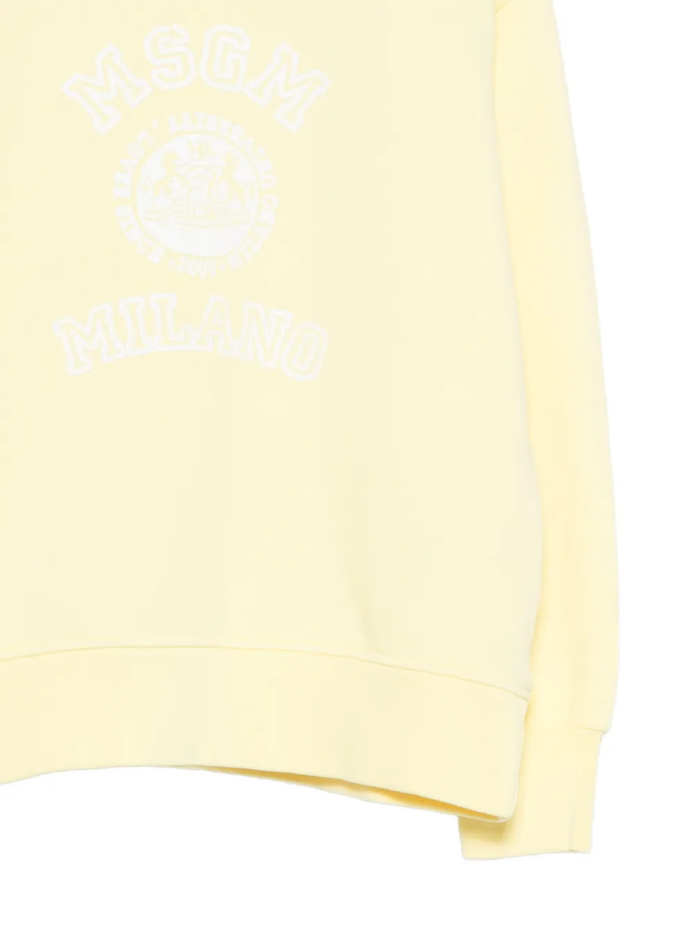  Msgm Kids Crew-neck Sweatshirt - Yellow 