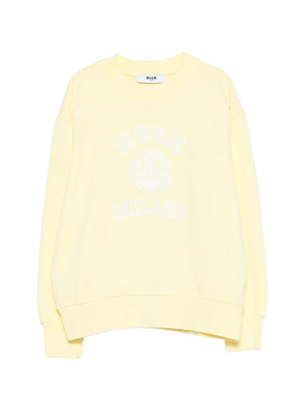 MSGM Kids crew-neck sweatshirt - Giallo