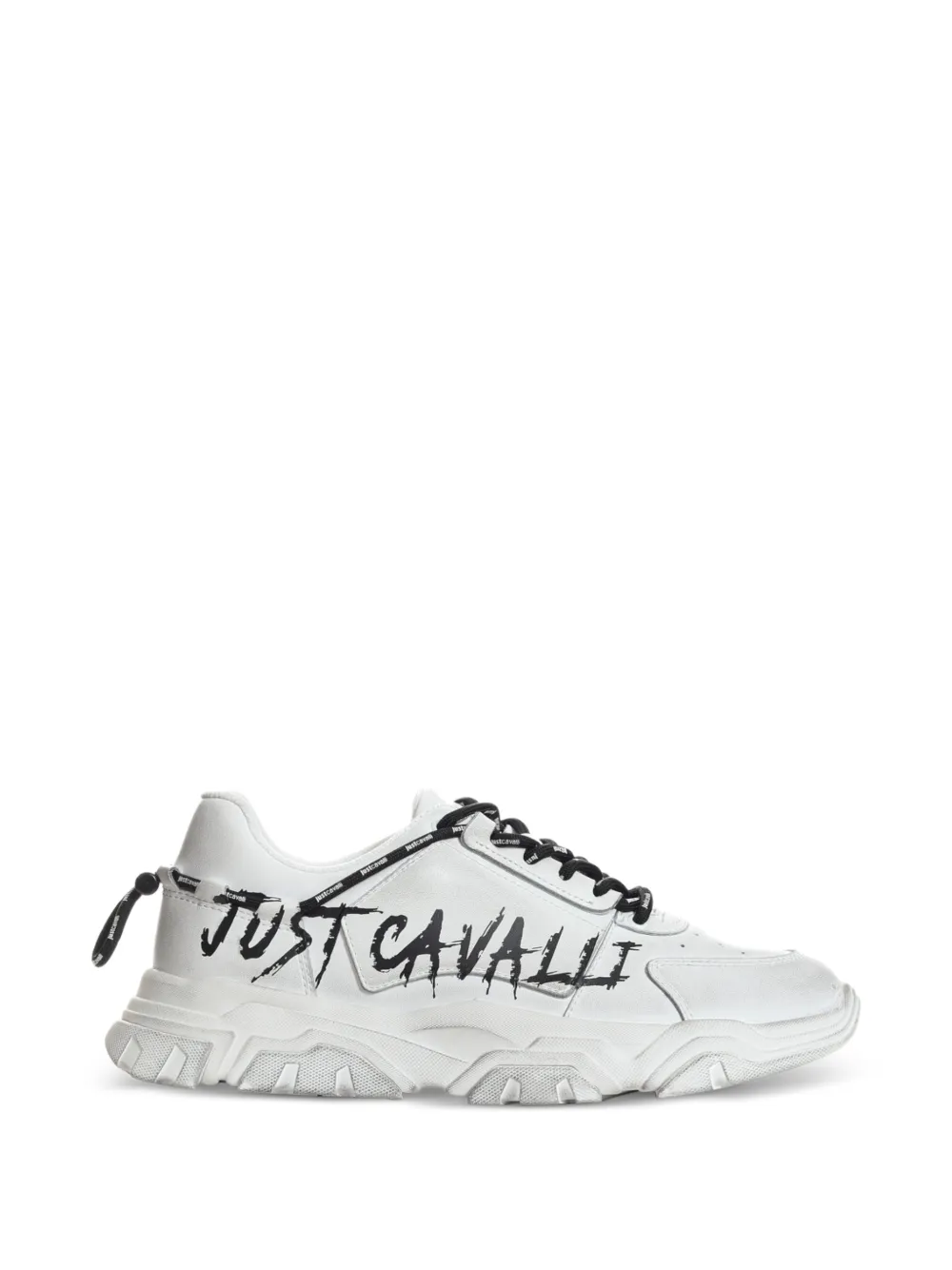 Just Cavalli lettering-detail sneakers - Bianco