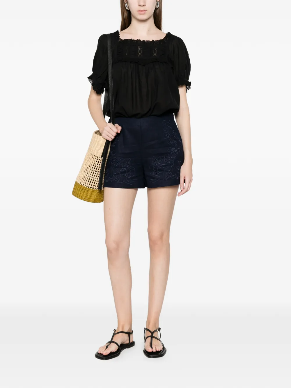 TWINSET Mini-shirts met borduurwerk Blauw
