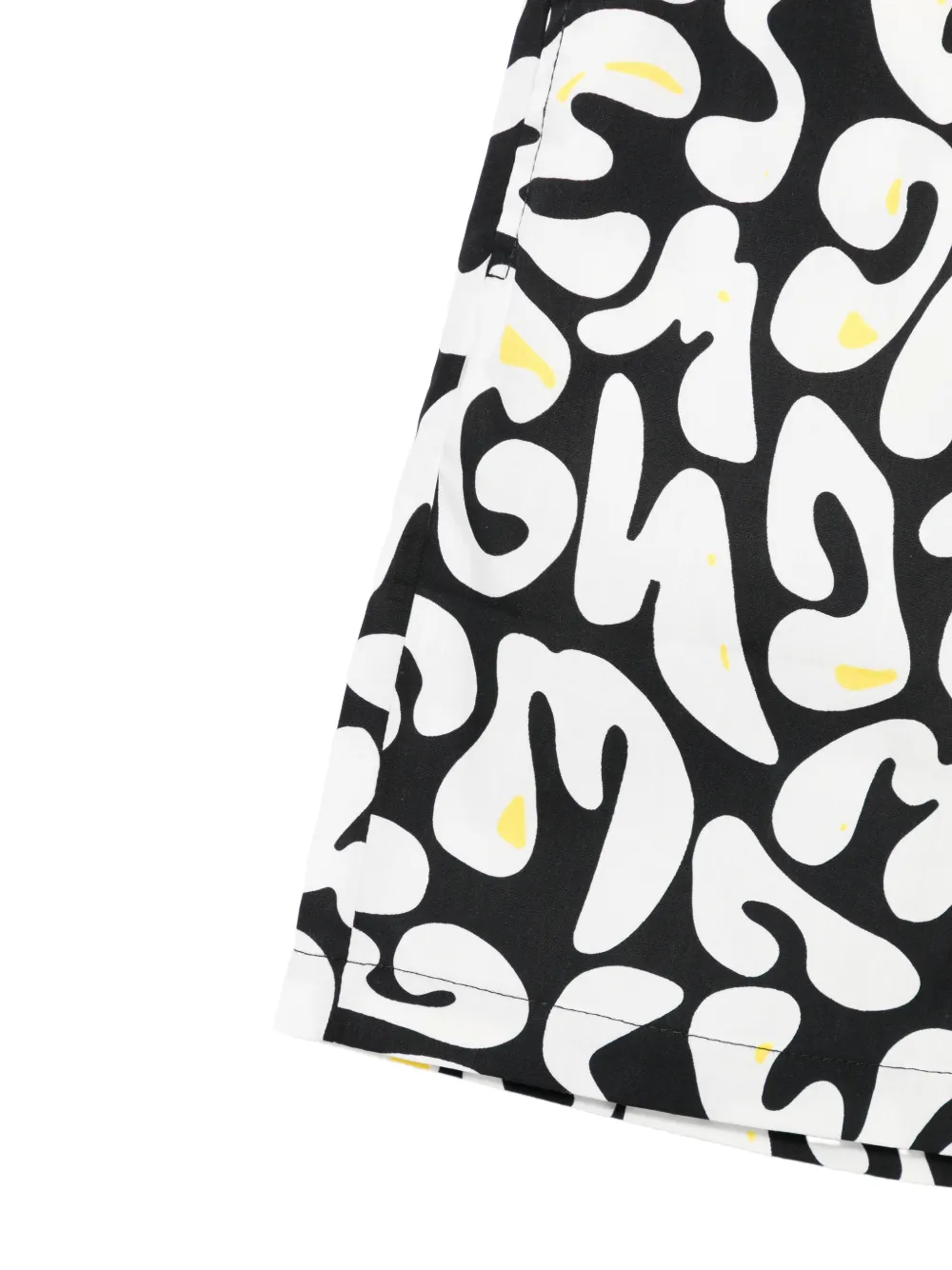  Msgm Kids Logo-print Shorts - Black 
