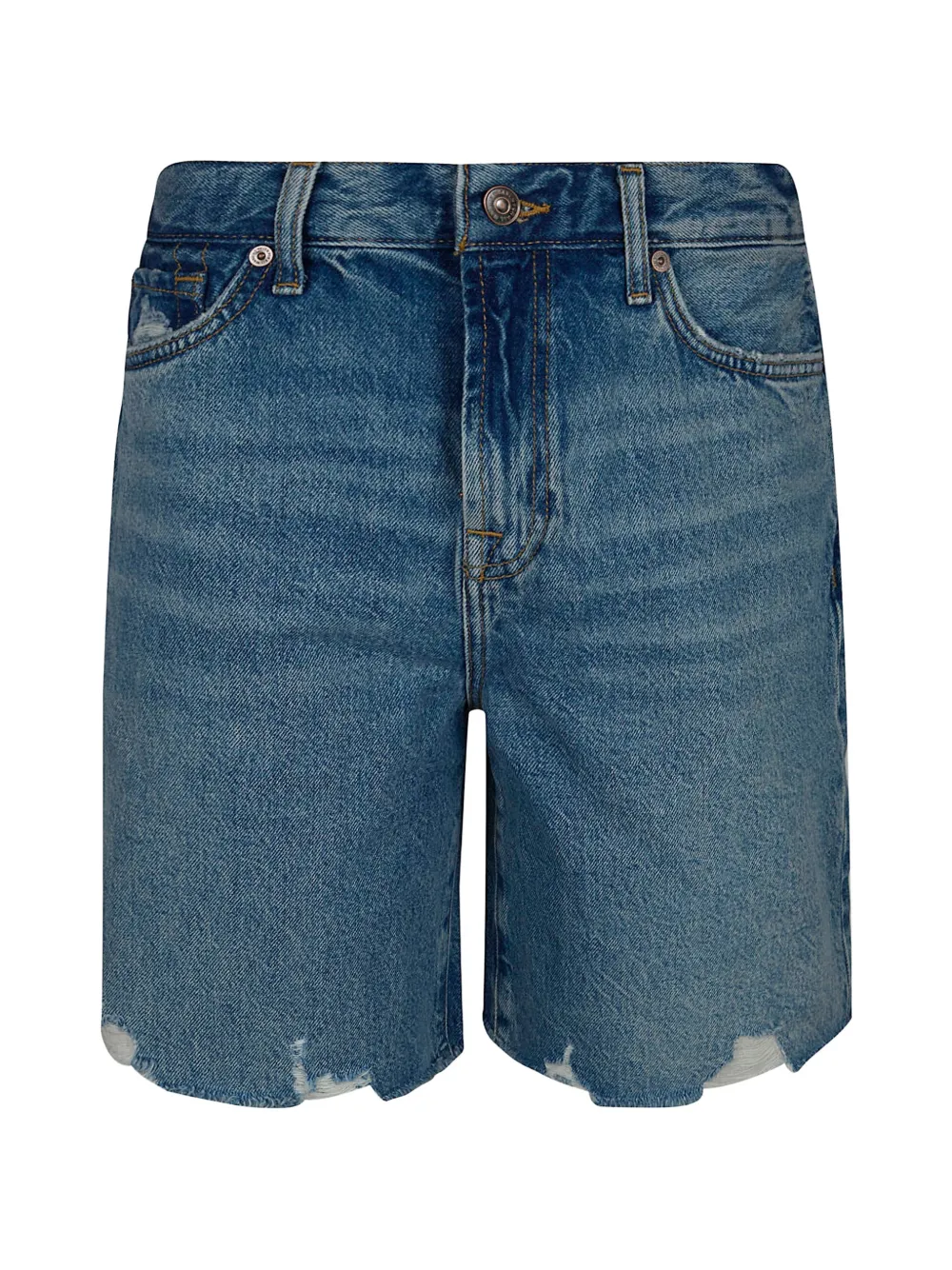 7 For All Mankind distressed denim shorts - Blu