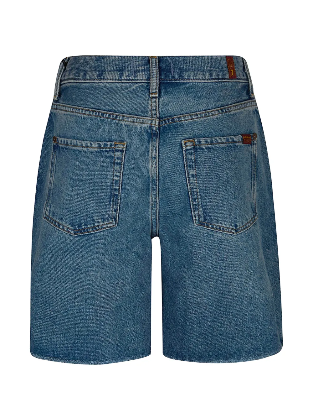  7 For All Mankind Distressed Denim Shorts - Blue 