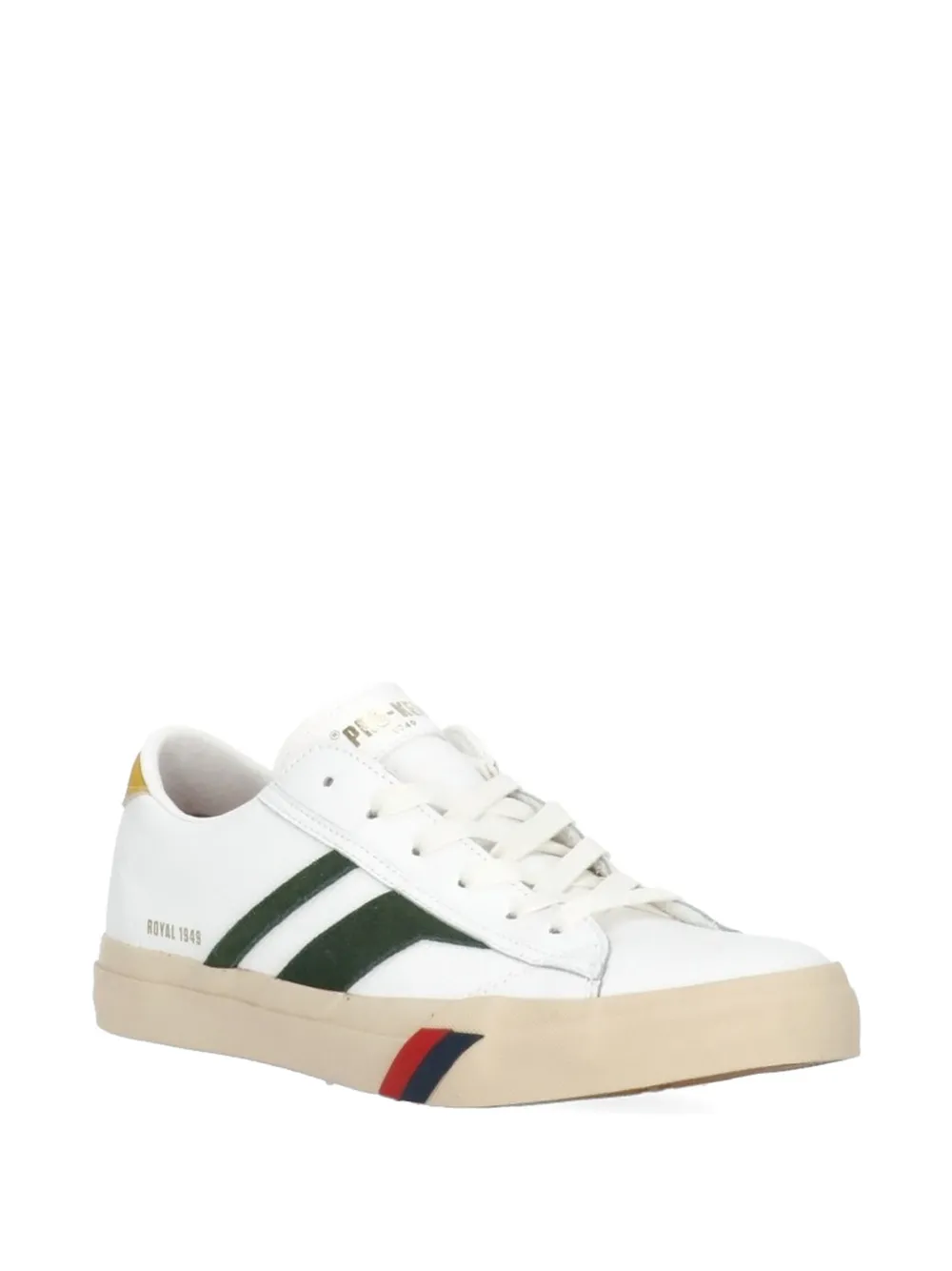 Pro-Keds Royal Classic leren gestreepte sneakers Wit