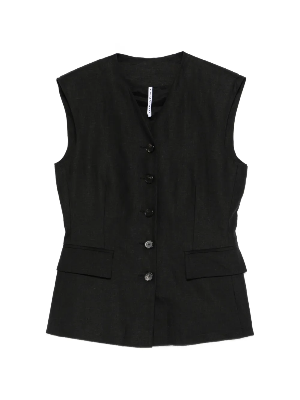 Liviana Conti Gilet con tasche - Nero